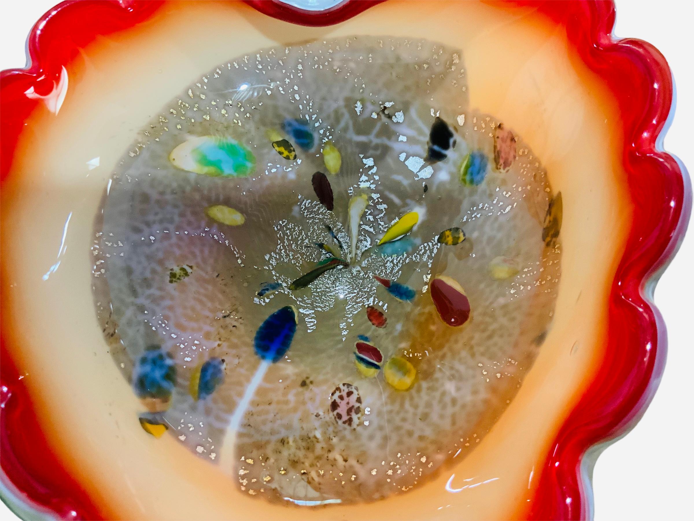 Murano Art Glass Bowl For Sale 4