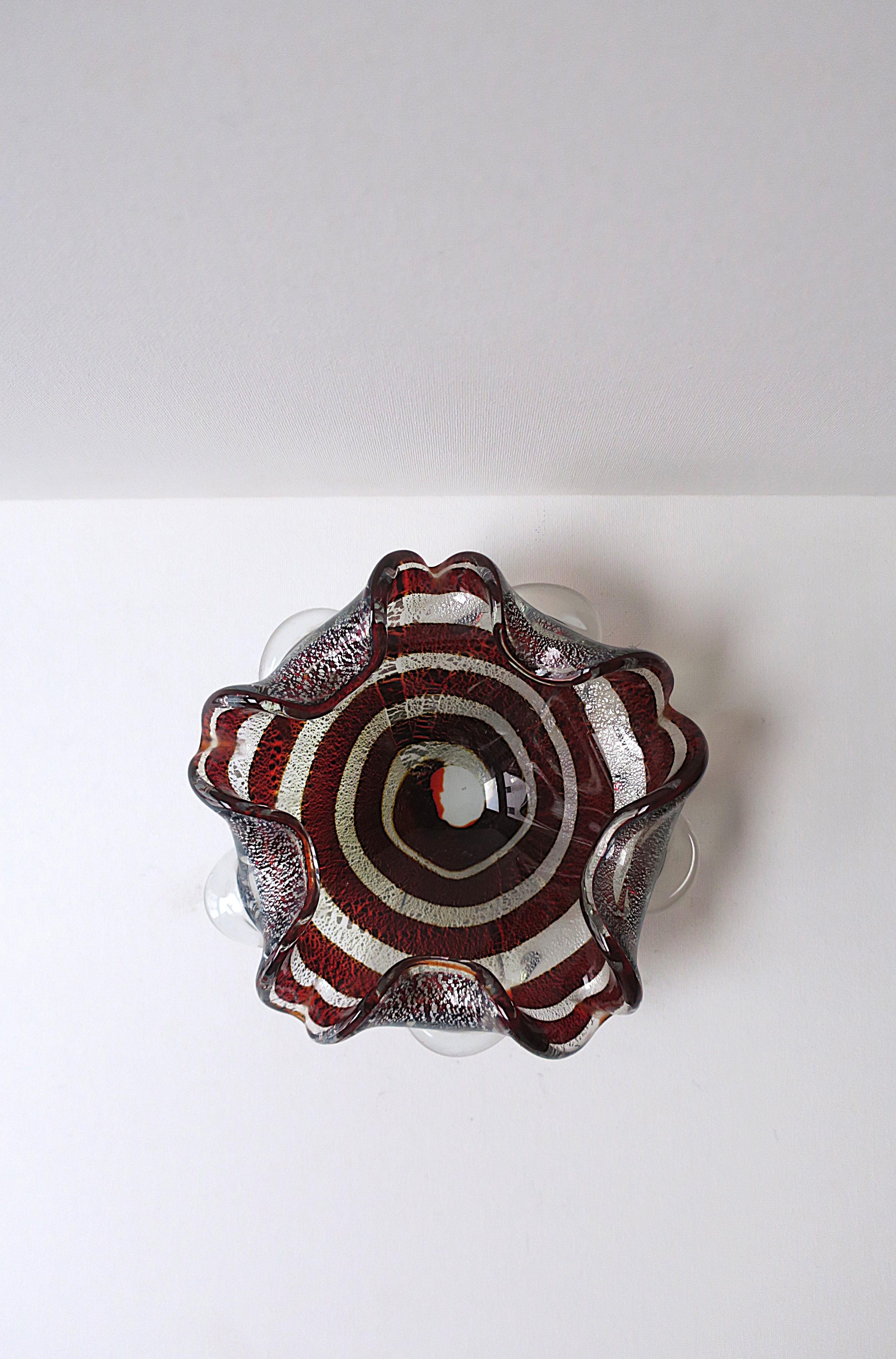 Mid-Century moderno Ciotola in vetro artistico di Murano in vendita