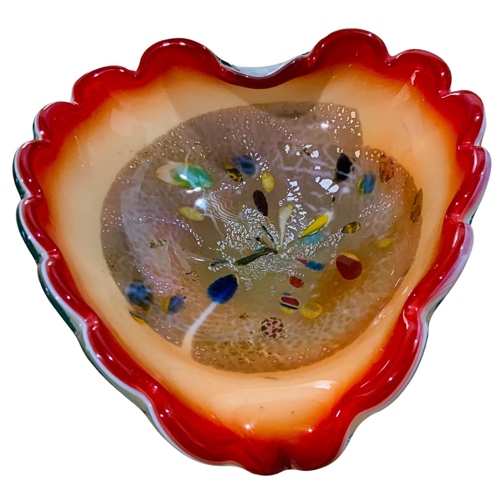 Murano Art Glass Bowl For Sale