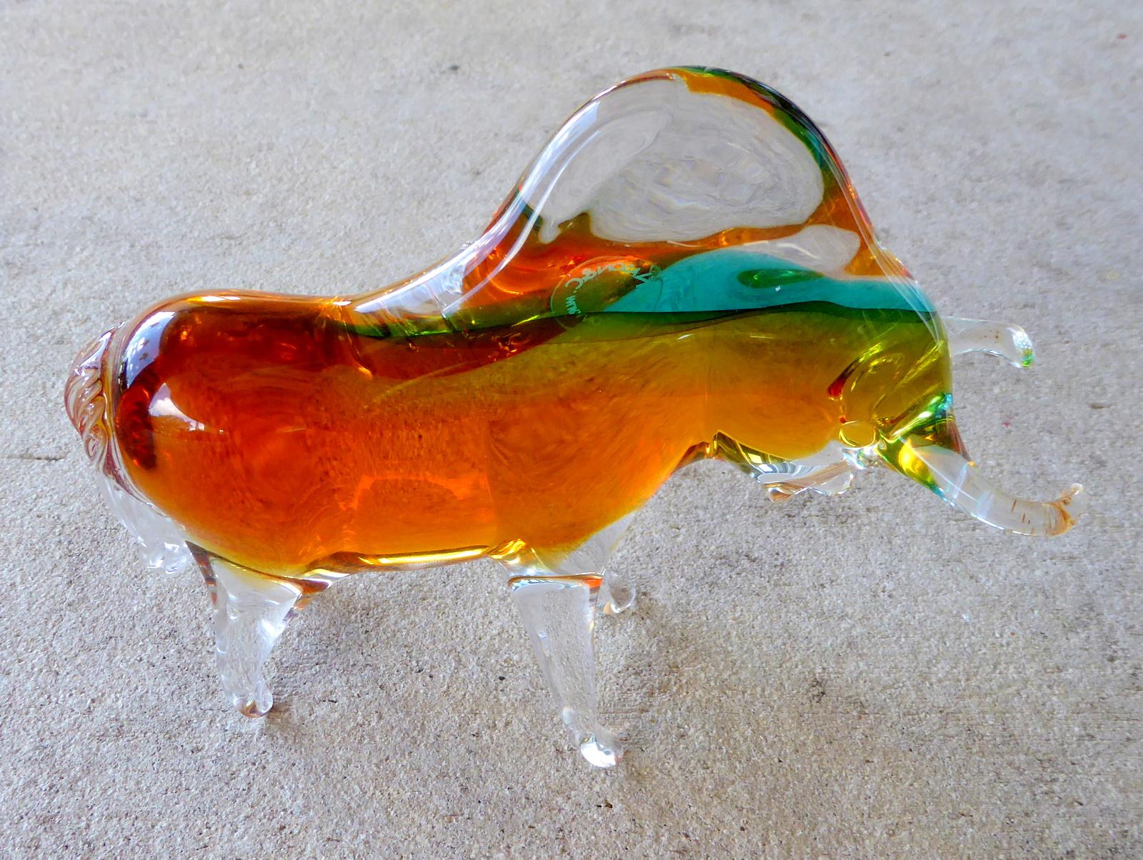 20th Century Murano Art Glass Bull by Vincenzo Nason For Sale