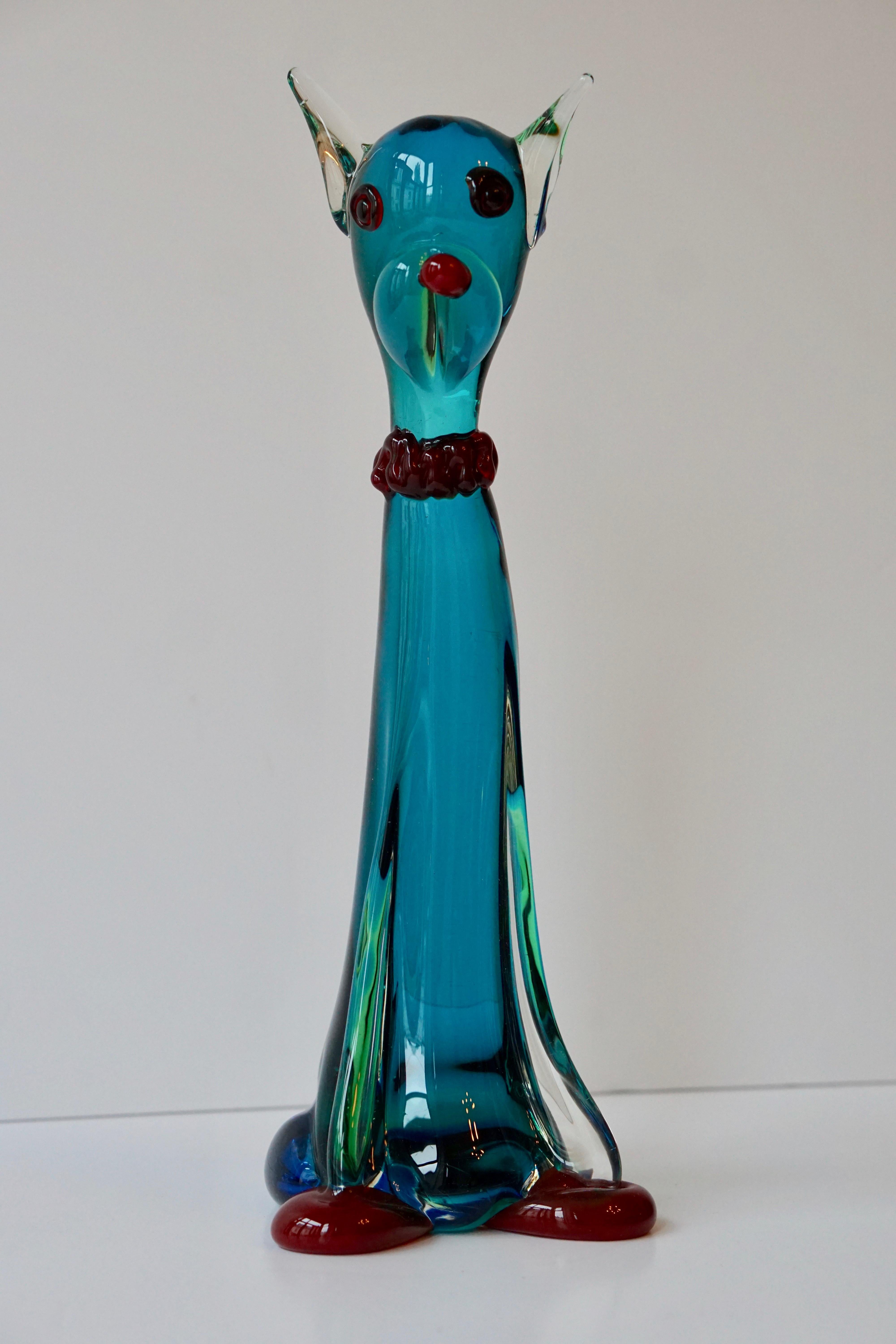 Italienische Murano-Glasskulptur einer Katze.
Maße: Höhe 40 cm;
Gewicht 3 kg.