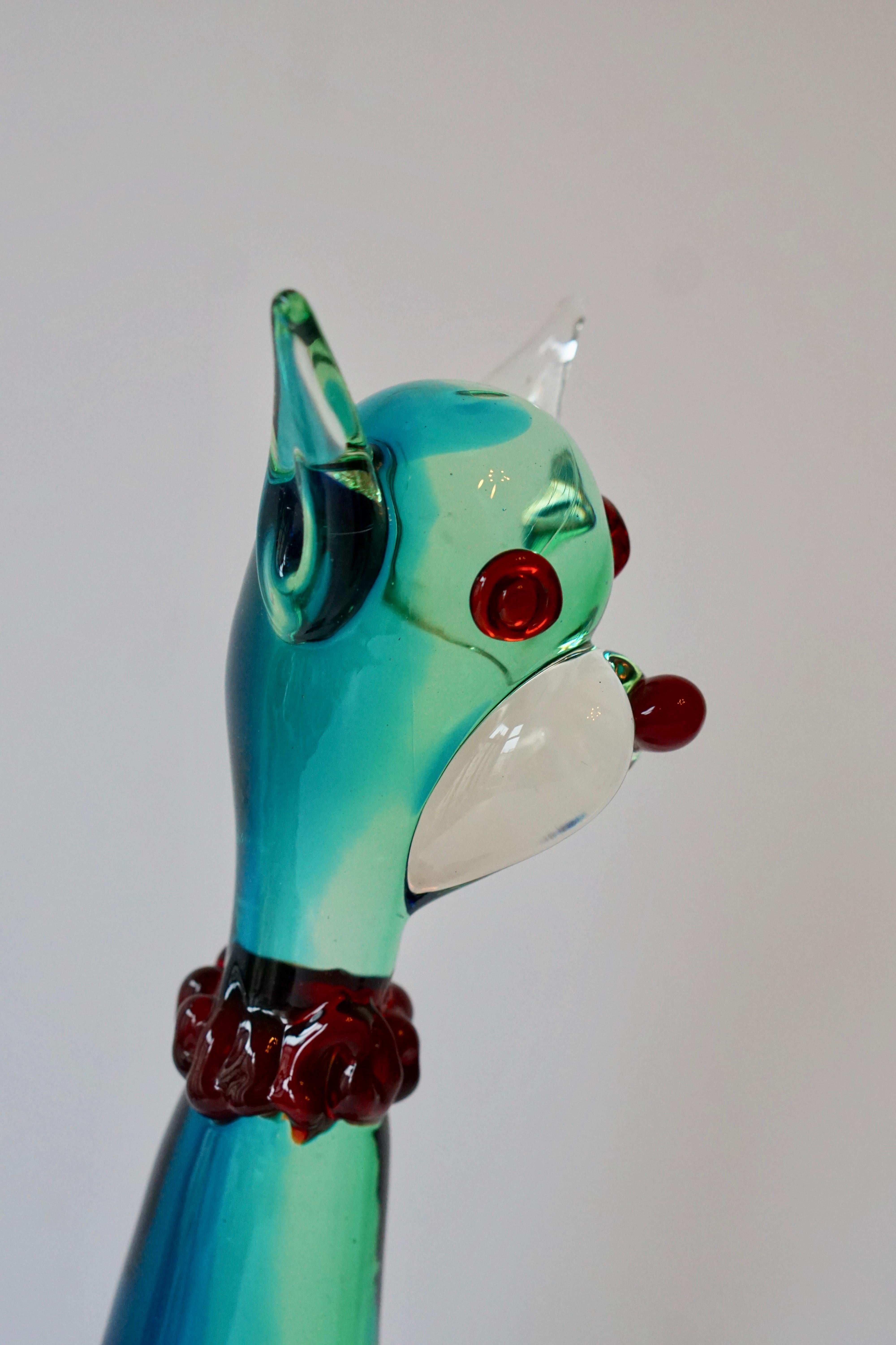 20th Century Murano Art Glass Cat Sculpture