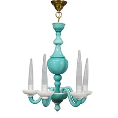 Murano Art Glass Chandelier by Gio Ponti for Venini 1940s