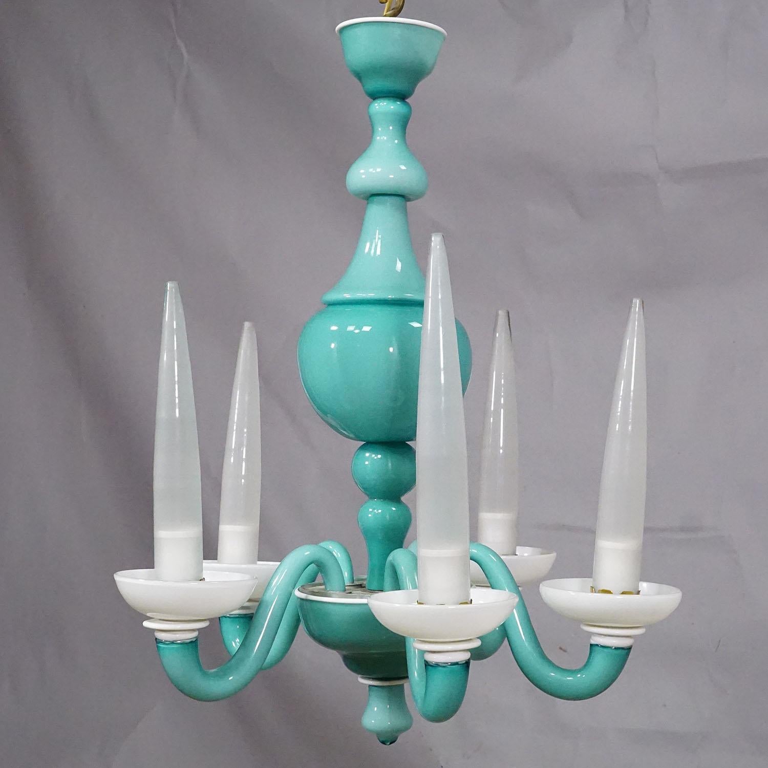 Lámpara de cristal de Murano de Gio Ponti para Venini Años 40 Moderno de mediados de siglo en venta