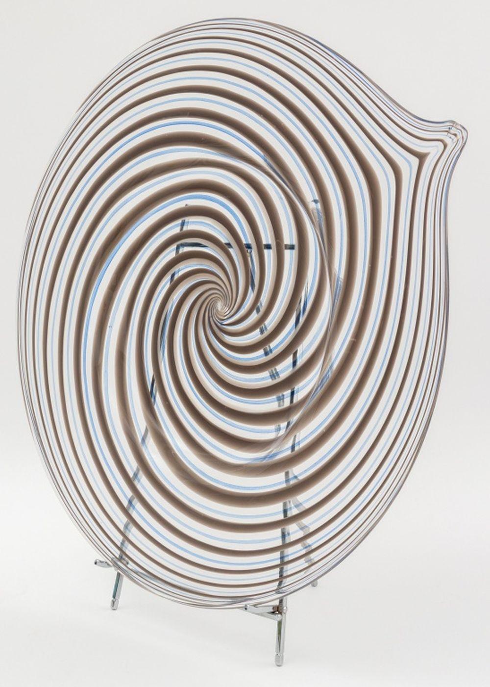 Postmoderne Chargeur en verre d'art de Murano en vente