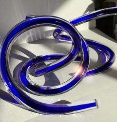 Murano Art Glass Coffee Table Maurice Barilone, R. Angelo & Roche Bobois