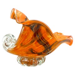 Füllhorn Blumenkorb aus Murano-Kunstglas im Stil von Archimede Seguso