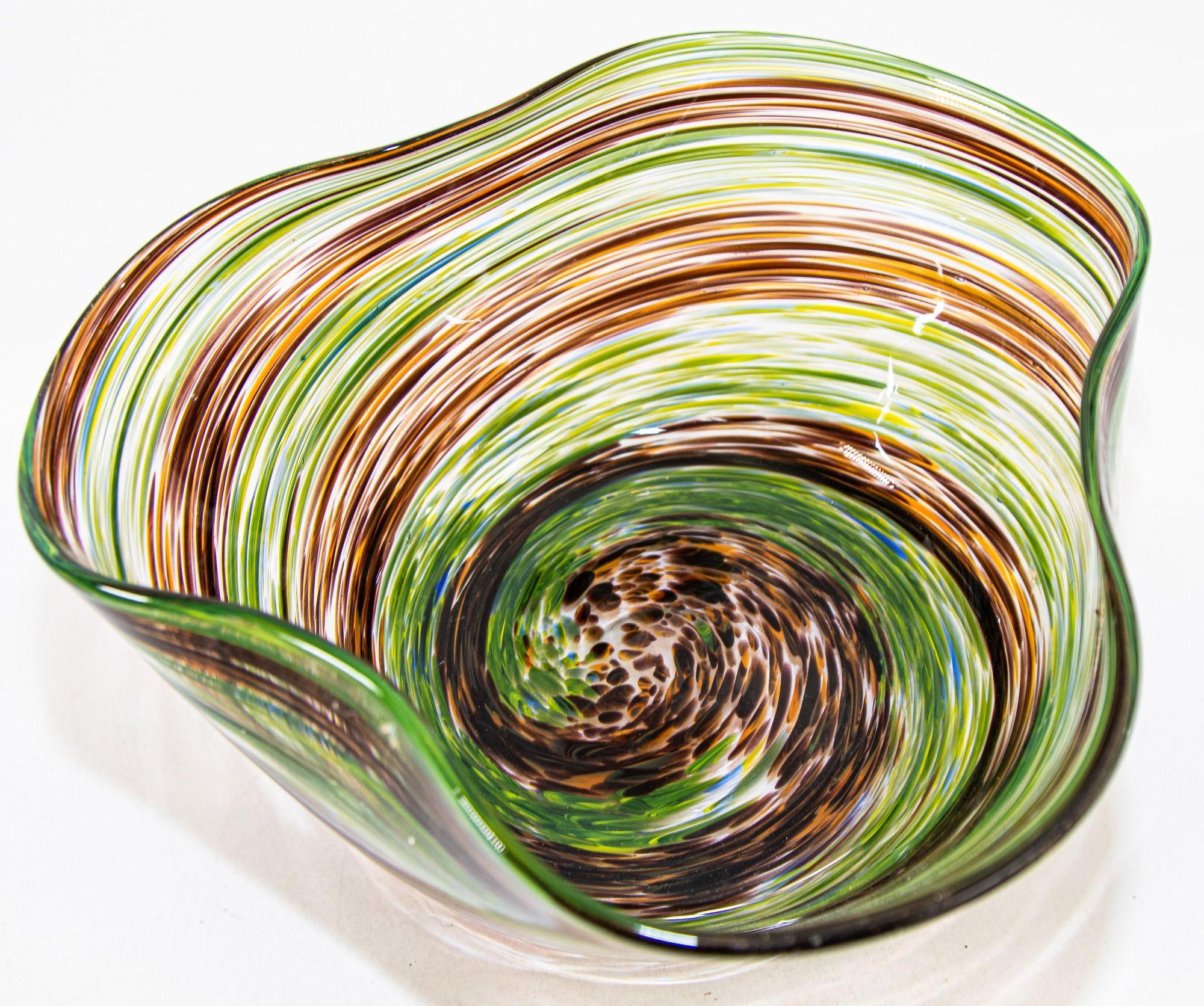 Murano Art Glass Decorative Vintage Bowl 4