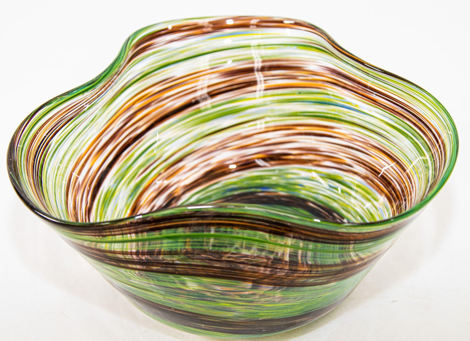 Murano Art Glass Decorative Vintage Bowl 9