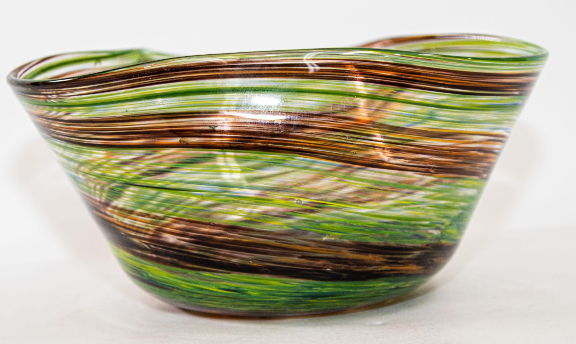 Murano Art Glass Decorative Vintage Bowl 10