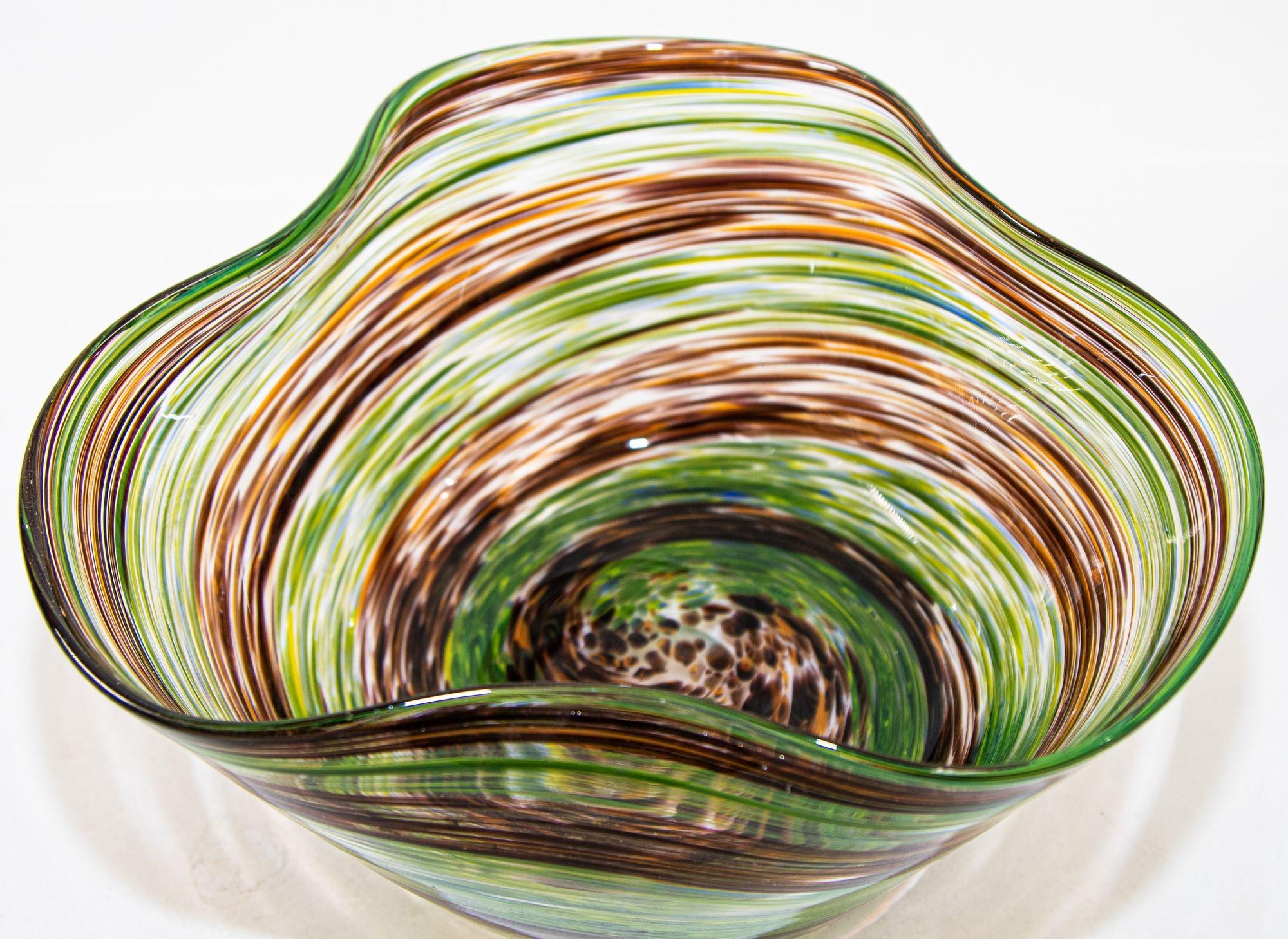 Italian Murano Art Glass Decorative Vintage Bowl