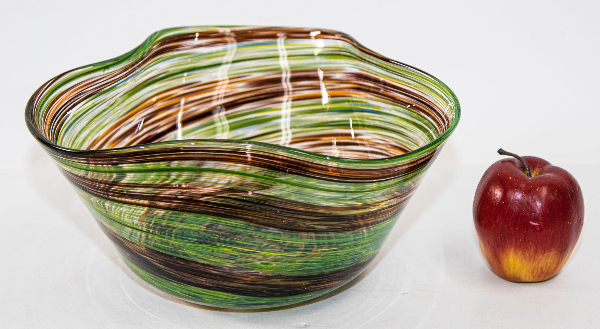 Murano Art Glass Decorative Vintage Bowl 1