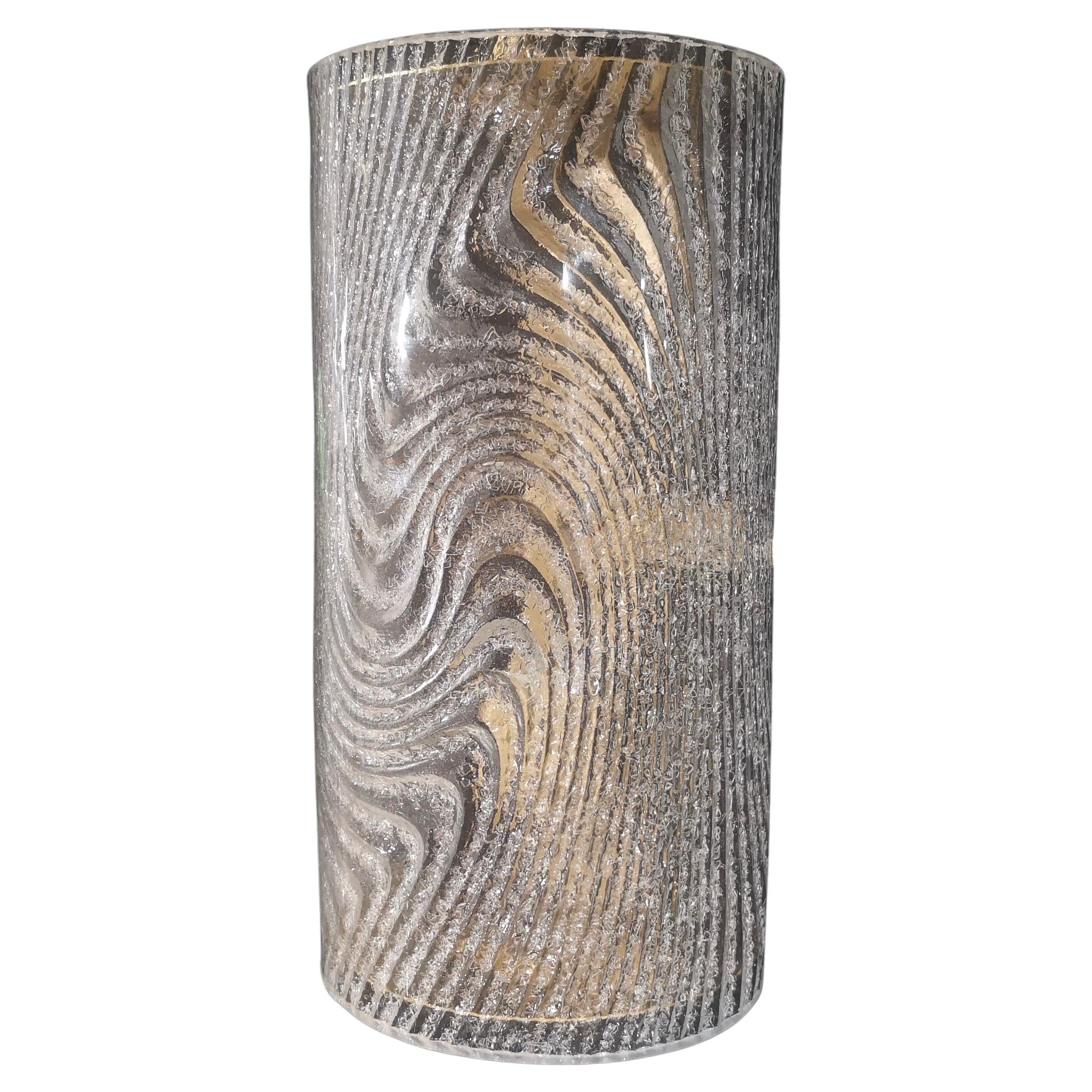 Murano Art Glass Dove-Gray Color and Brass Wall Light and Sconces, 2020