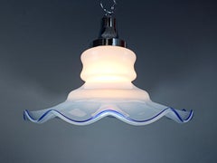 Murano Art Glass "Fazzoletto" Large Pendant Lamp, Italy, 1970s