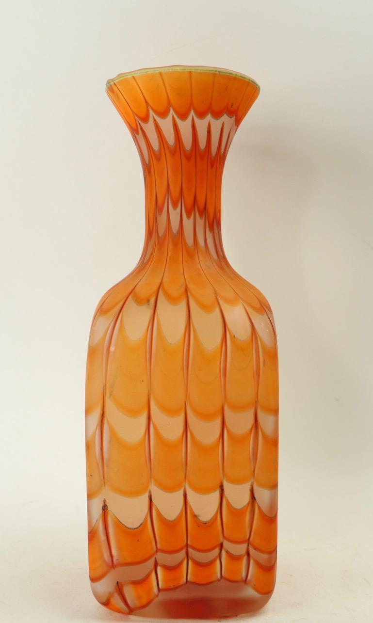 Mid-Century Modern Murano Art Glass Fenicio Vase by Fratelli Toso