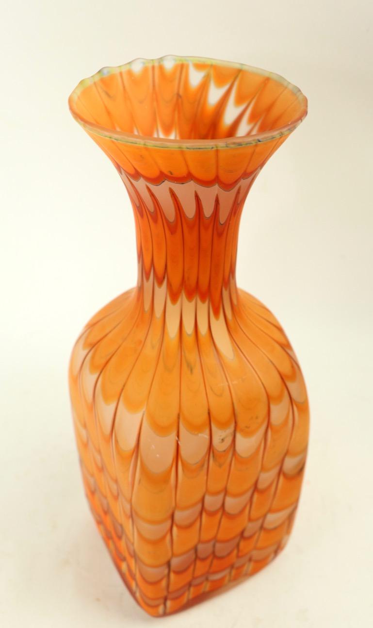 Murano Art Glass Fenicio Vase by Fratelli Toso In Excellent Condition In New York, NY