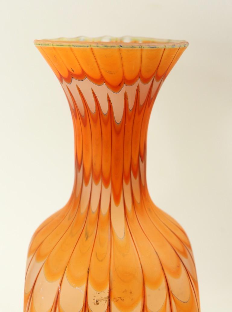 20th Century Murano Art Glass Fenicio Vase by Fratelli Toso