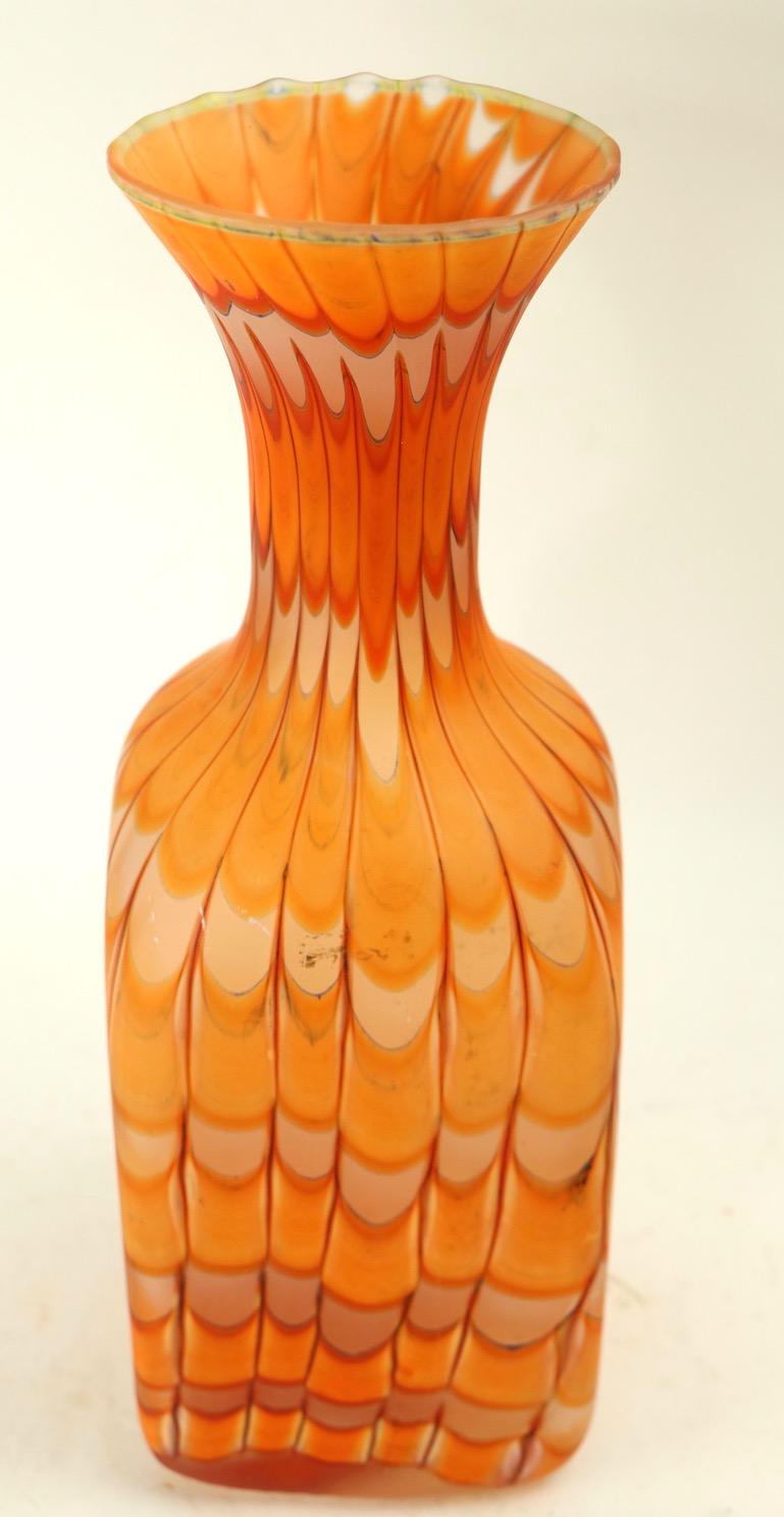Murano Art Glass Fenicio Vase by Fratelli Toso 1