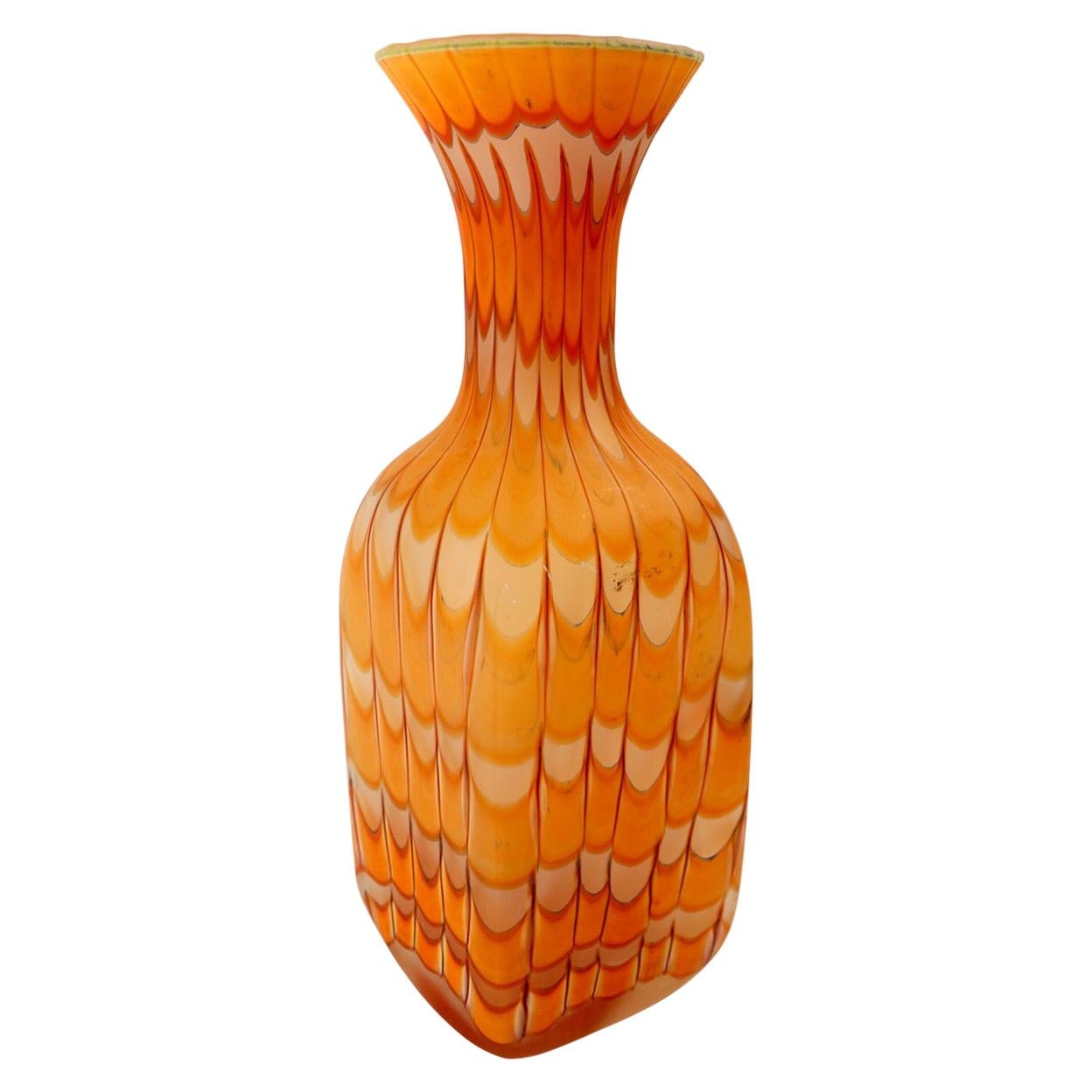 Murano Art Glass Fenicio Vase by Fratelli Toso