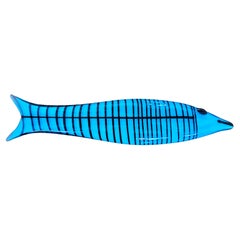 Scultura di pesce in vetro artistico di Murano disegnata da Ken Scott per Venini