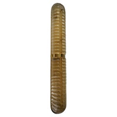 Murano Art Glass Gold Color and Brass Wall Light and Sconces, 2000