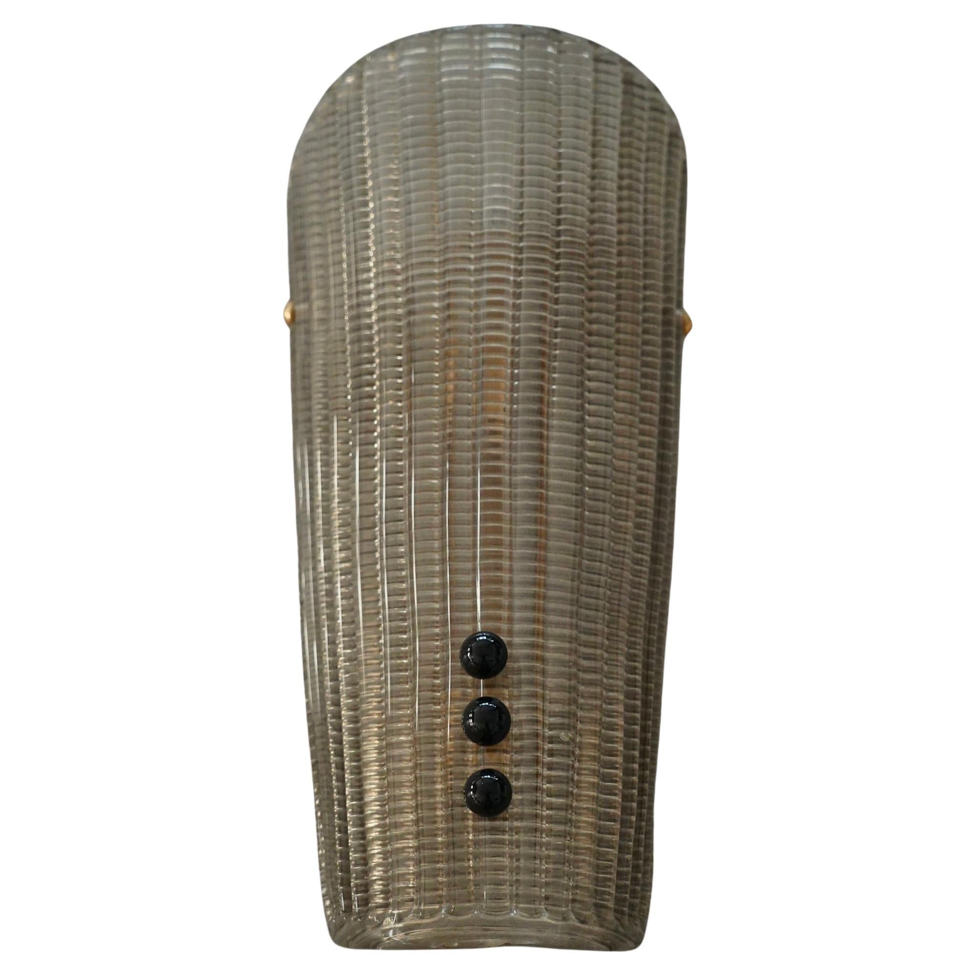 Aplique y Lámpara de Pared de Murano Art Glass Gold Smoky Color y Latón, 2020