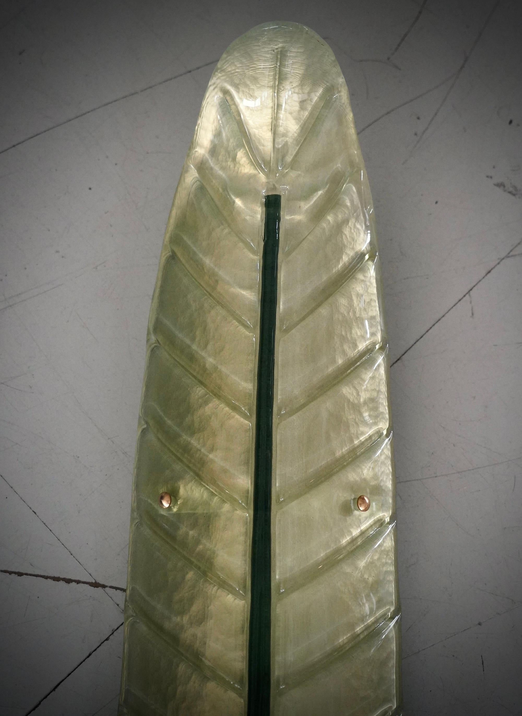 Lámpara de pared y apliques de cristal de Murano verde y blanco, 1990 Vidrio artístico en venta