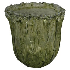 Murano Kunstglas Grüne Farbe Italienisch Mitte des Jahrhunderts Beistelltisch, 2020
