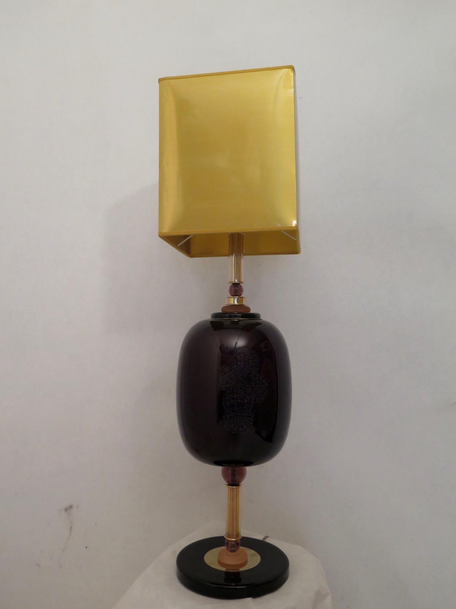 Murano Art Glass Italian Midcentury Table Lamps, 1970 1