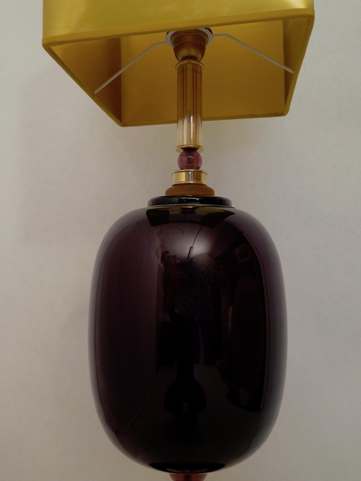 Murano Art Glass Italian Midcentury Table Lamps, 1970 4