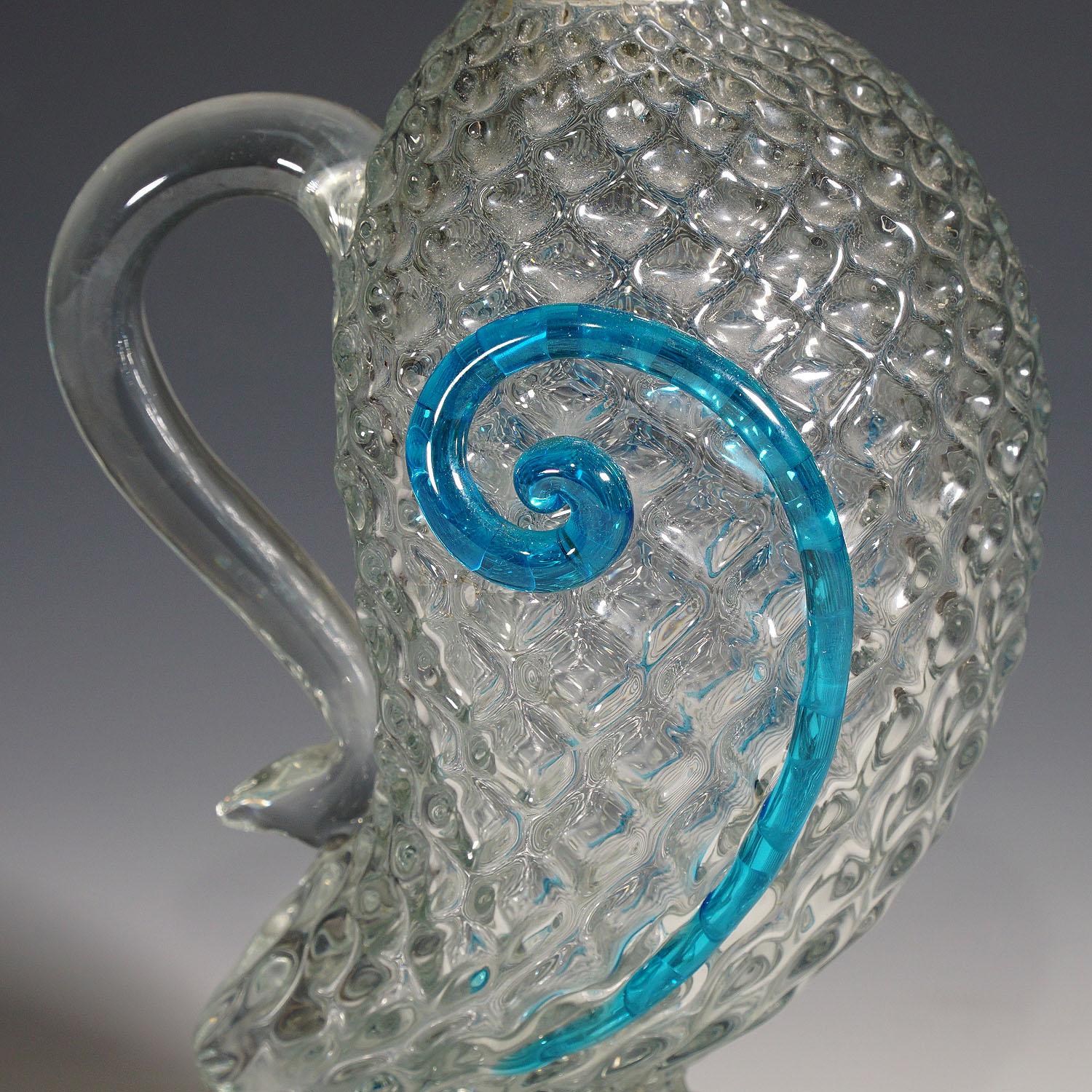 Murano Art Glass Jug by Flavio Poli for Seguso Vetri d'Arte ca. 1962 For Sale 2