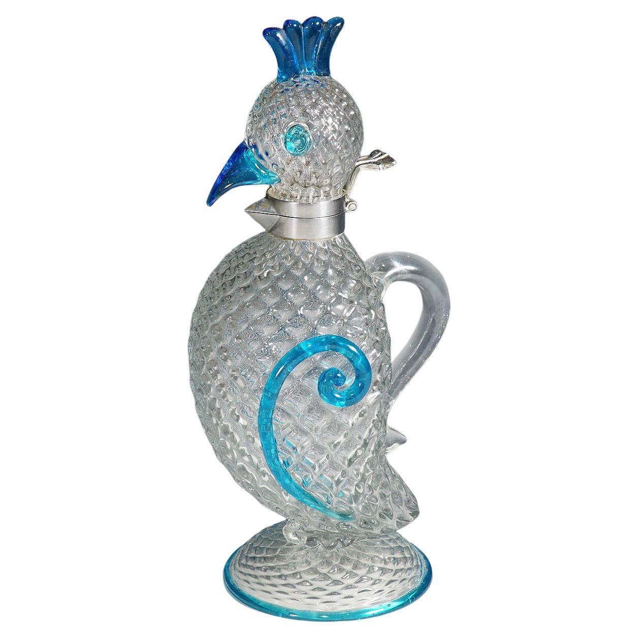 Murano Art Glass Jug by Flavio Poli for Seguso Vetri d'Arte ca. 1962