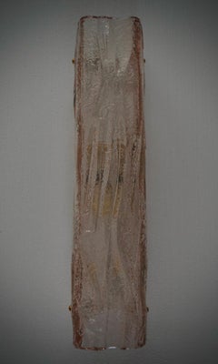 Murano Art Glass Light Pink Color Wall Light and Sconces, 2000