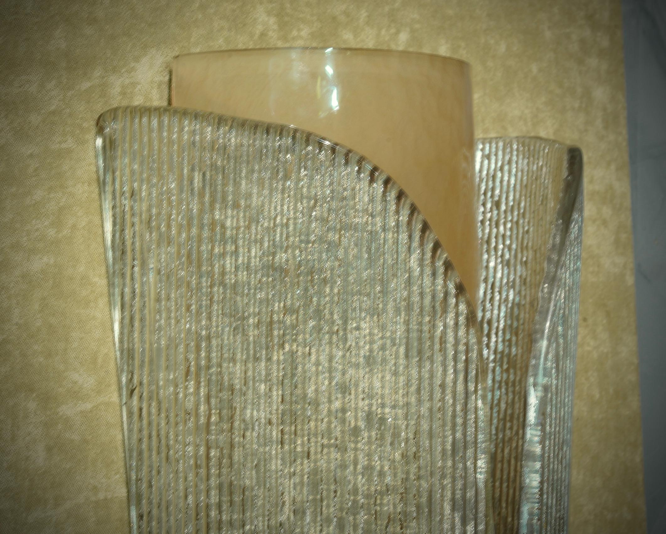 Mid-Century Modern Murano Art Glass Mid-Century Wall Light, 1970 For Sale