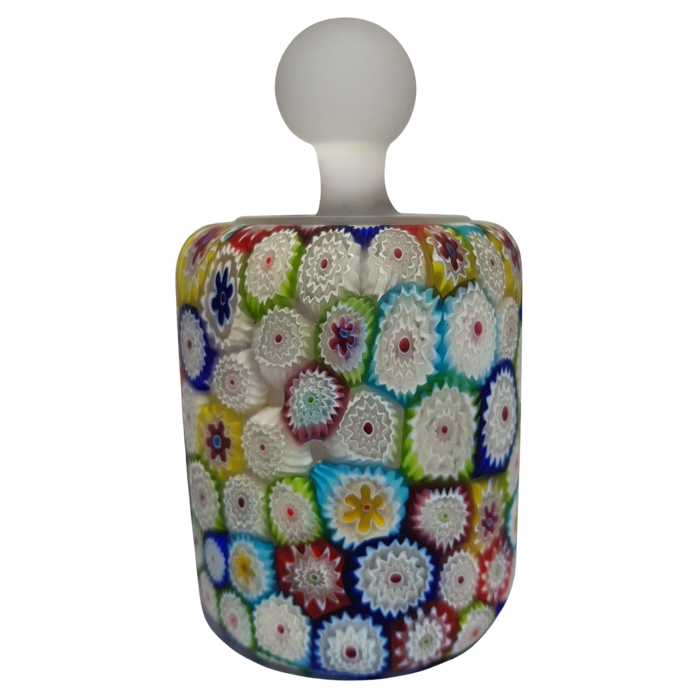 Murano Art Glass Millefiori Pisapapeles Escultura Pomo Multicolor Murrines