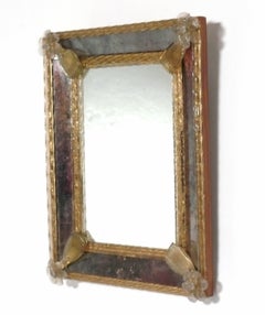 Murano Art Glass Mirror 18.25" x 14.25"