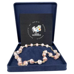 Murano Art Glass Halskette, Collier handgefertigt in Murano-Ofen, Kunsthandwerker