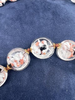 Murano Art Glass Halskette, Collier handgefertigt in Murano-Ofen, Kunsthandwerker