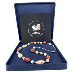 Murano Art Glass Necklace, collier hand made in Murano furnace, artisan