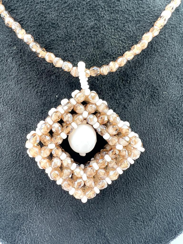 Collier en verre de Murano Glass, collier fait à la main à Murano Venise  four,  perles en vente 2
