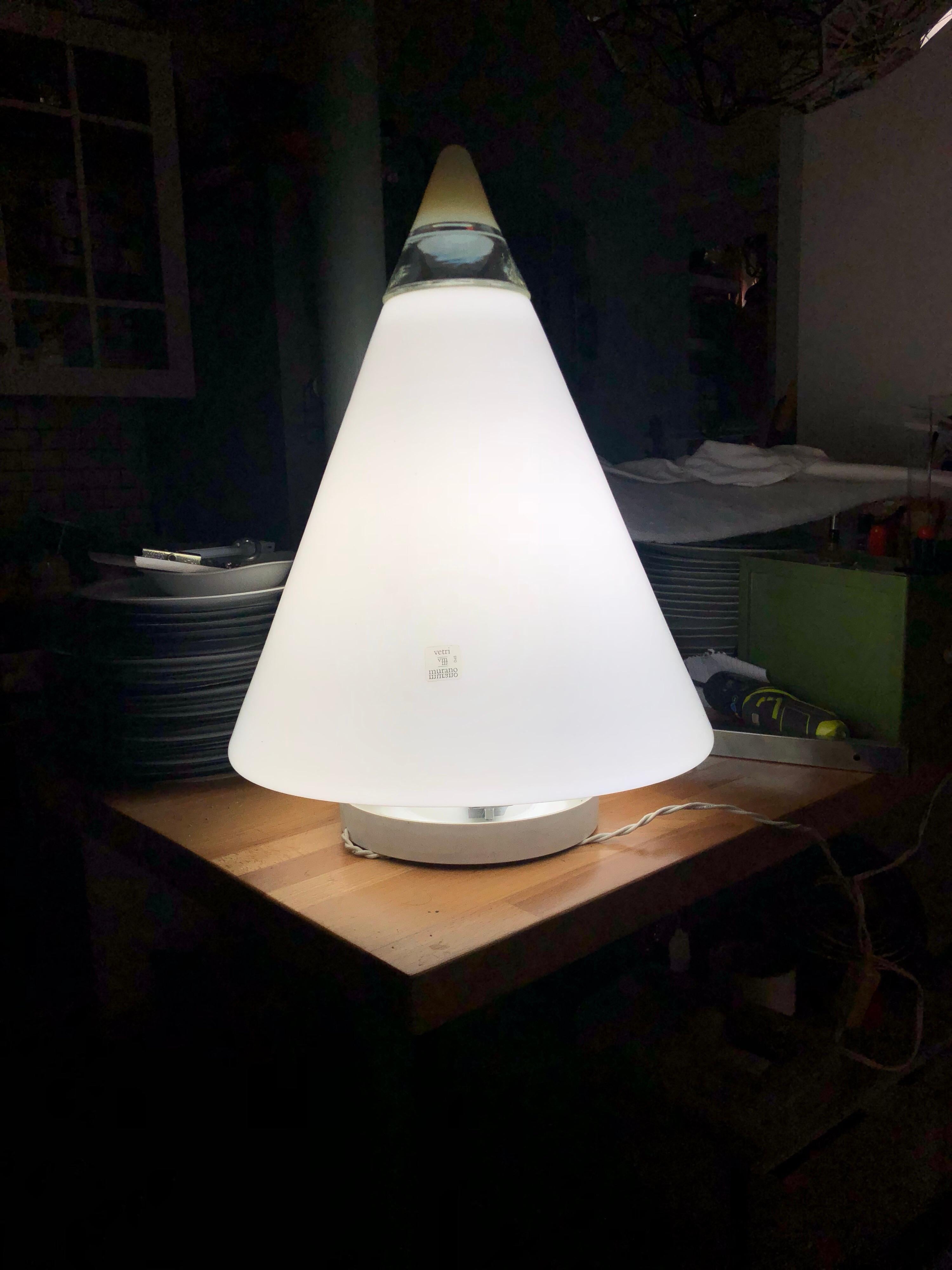 glass base lamp