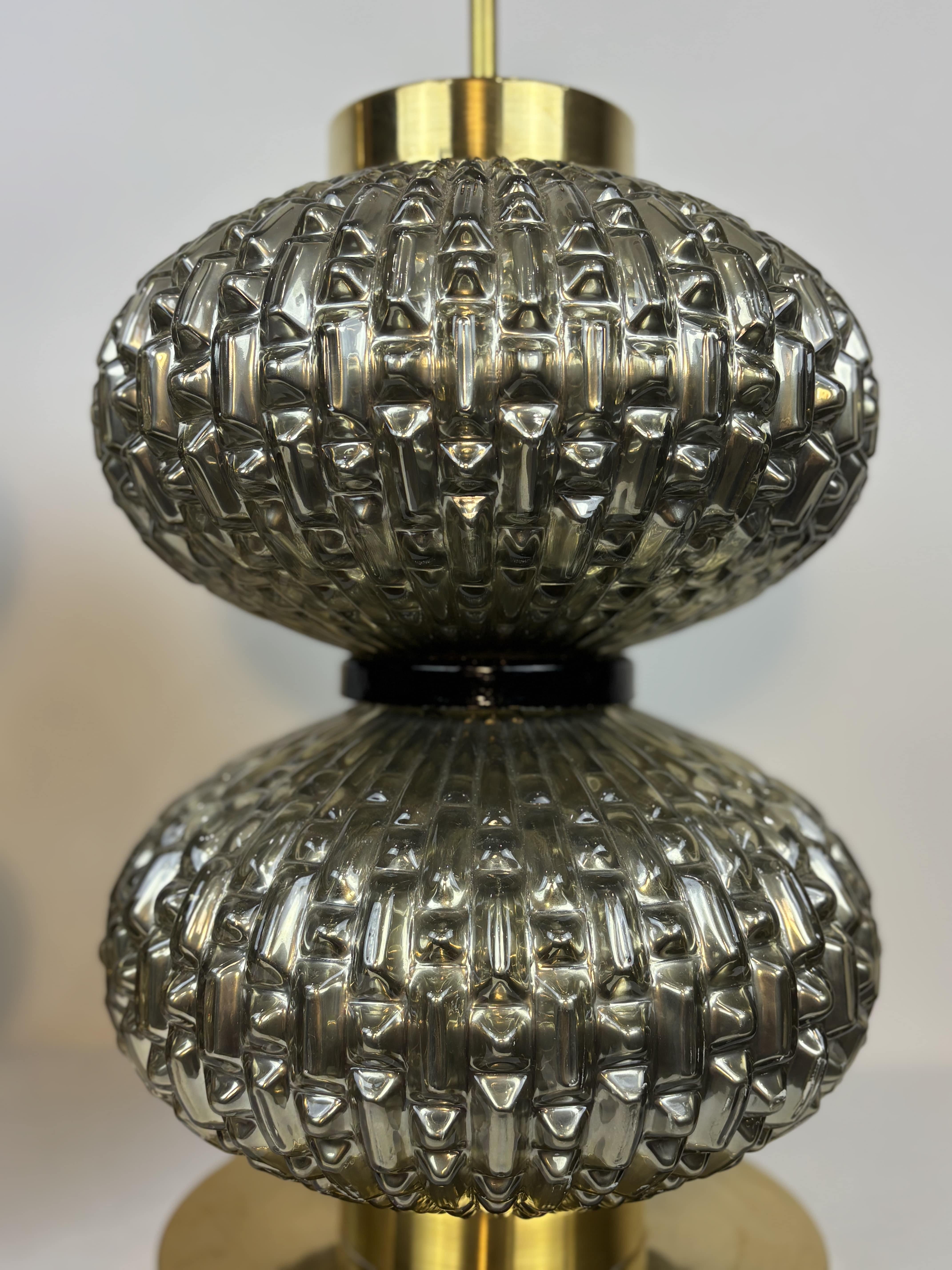 Murano art glass - Paar Lampen aus geblasenem Murano-Glas, Italien (Ende des 20. Jahrhunderts) im Angebot
