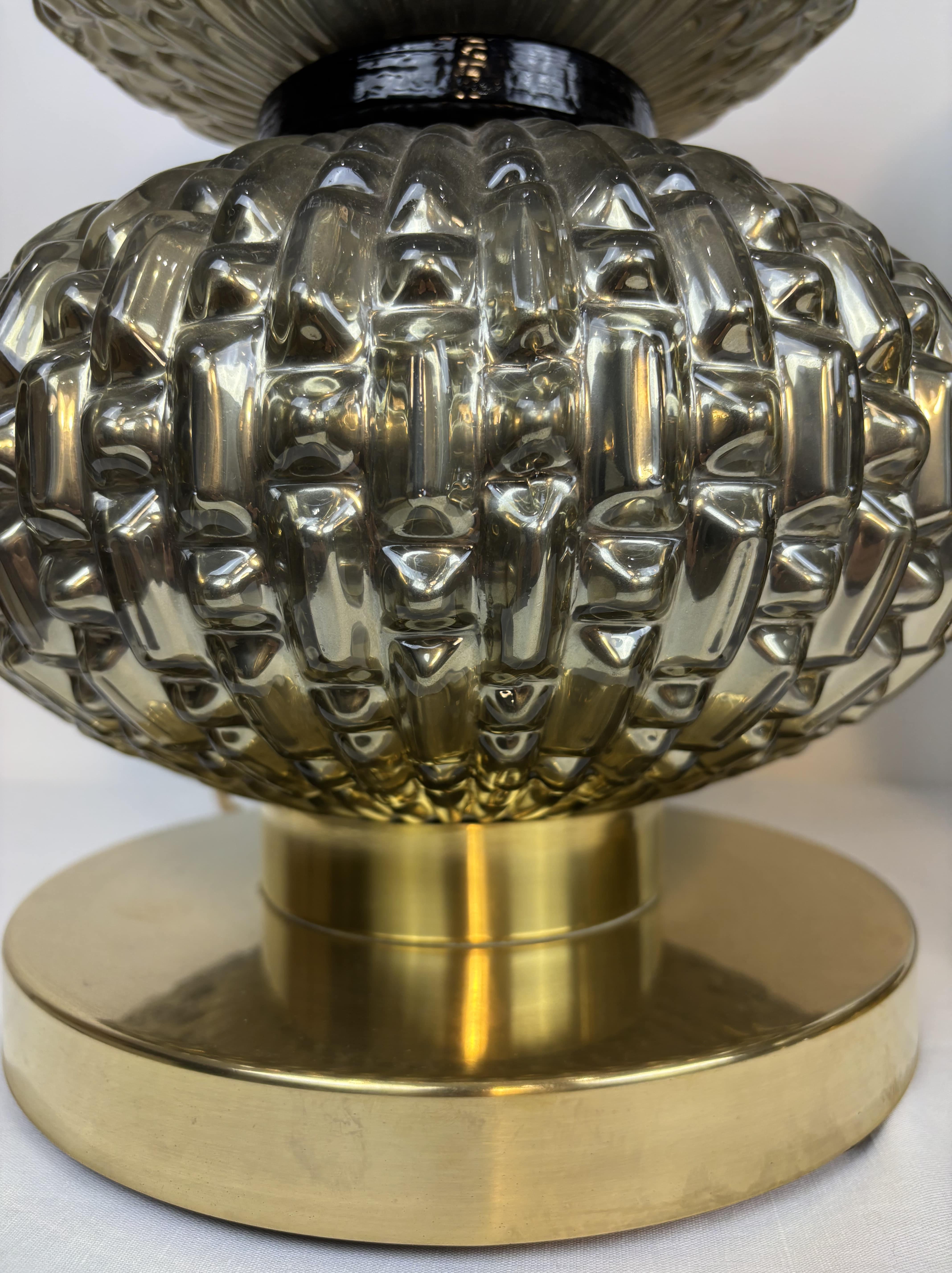 Murano art glass - Paar Lampen aus geblasenem Murano-Glas, Italien im Angebot 2