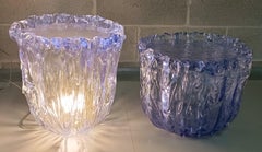 Murano Art Glass Periwinkle Color Italian Mid-Century Side Table, 2020