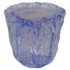Murano Art Glass Periwinkle Color Italian Mid-Century Side Table, 2020