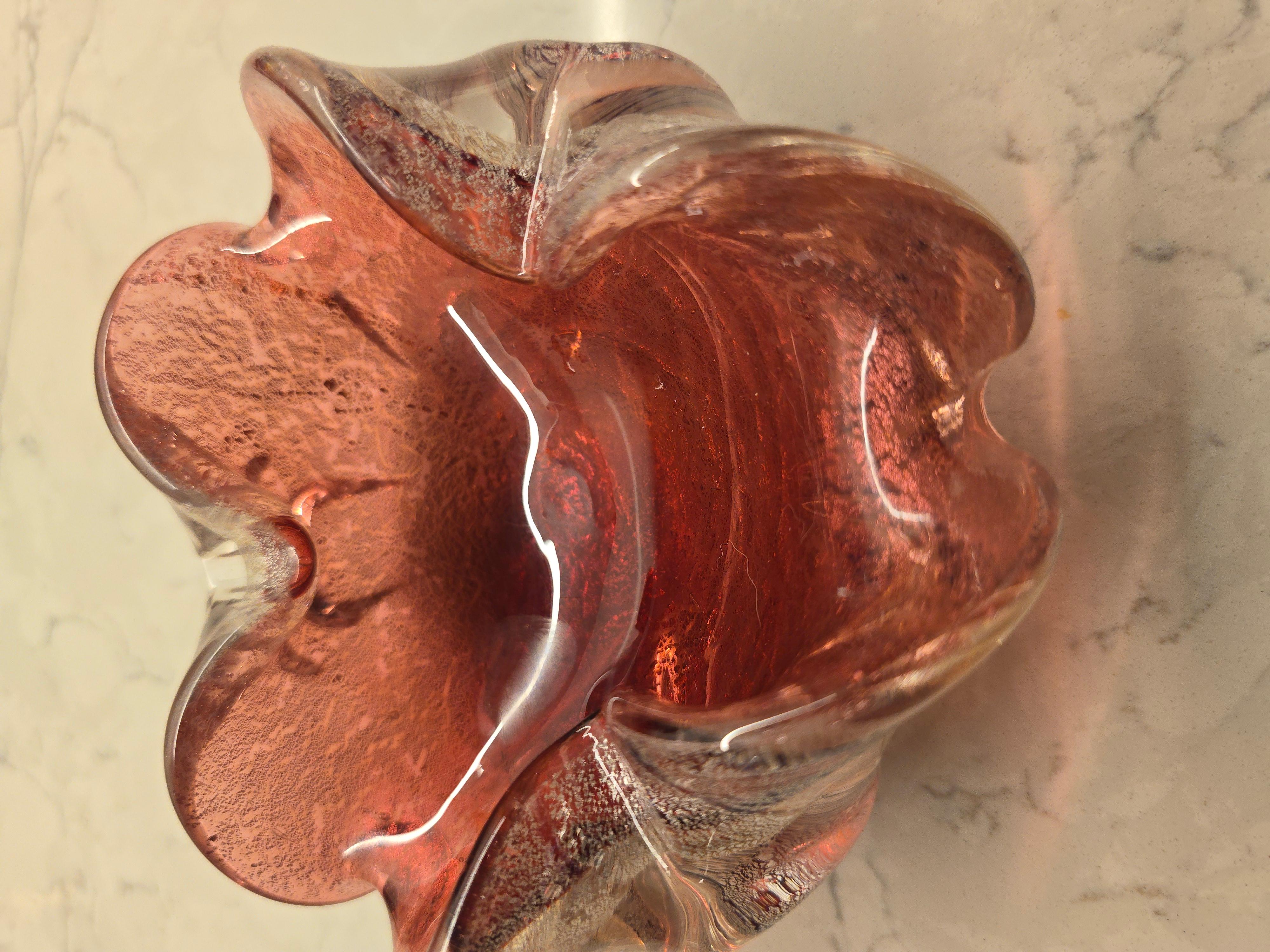 Altro Vetro artistico di Murano rosa e trasparente in vendita