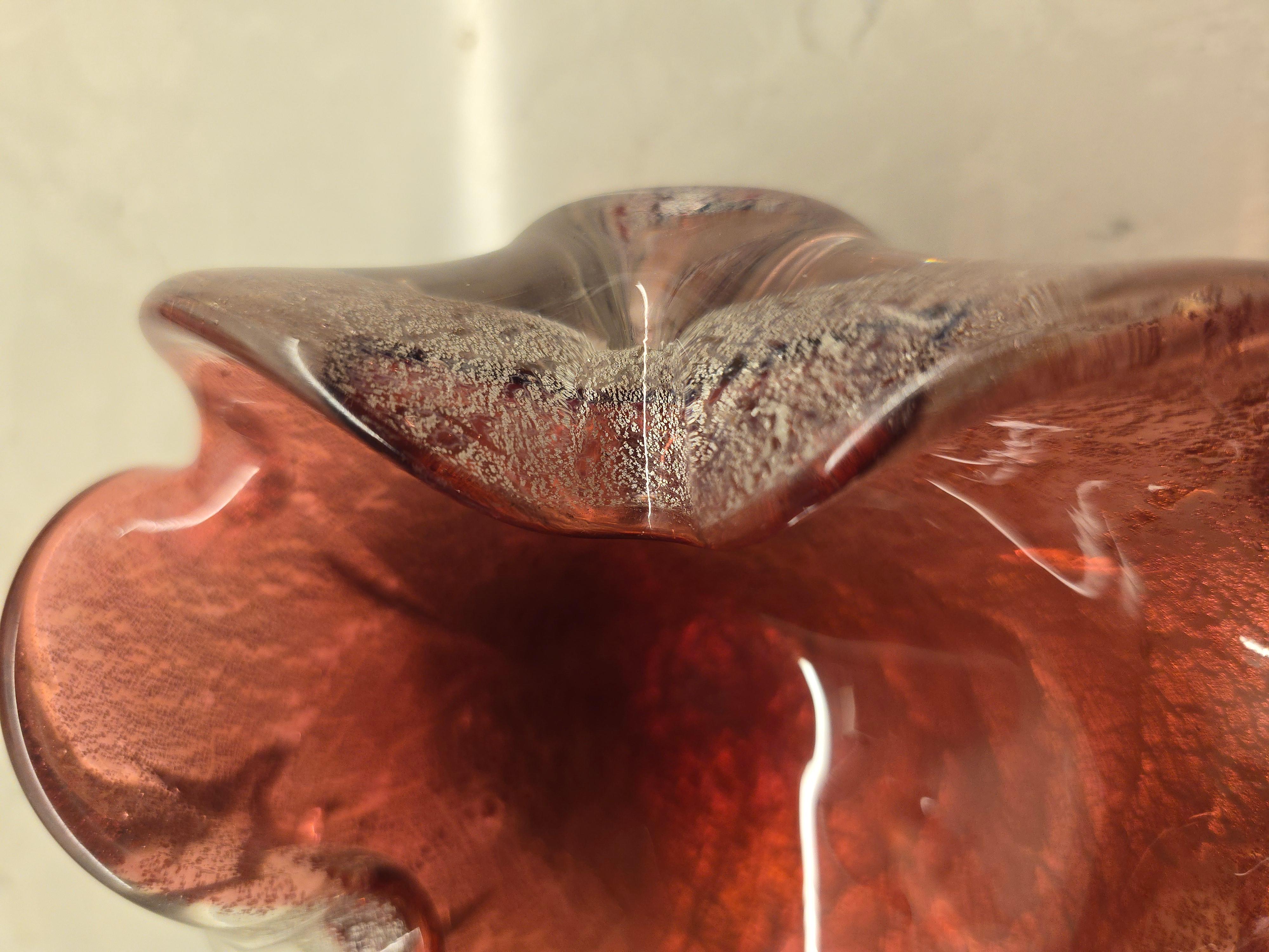 Vetro artistico di Murano rosa e trasparente in vendita 1