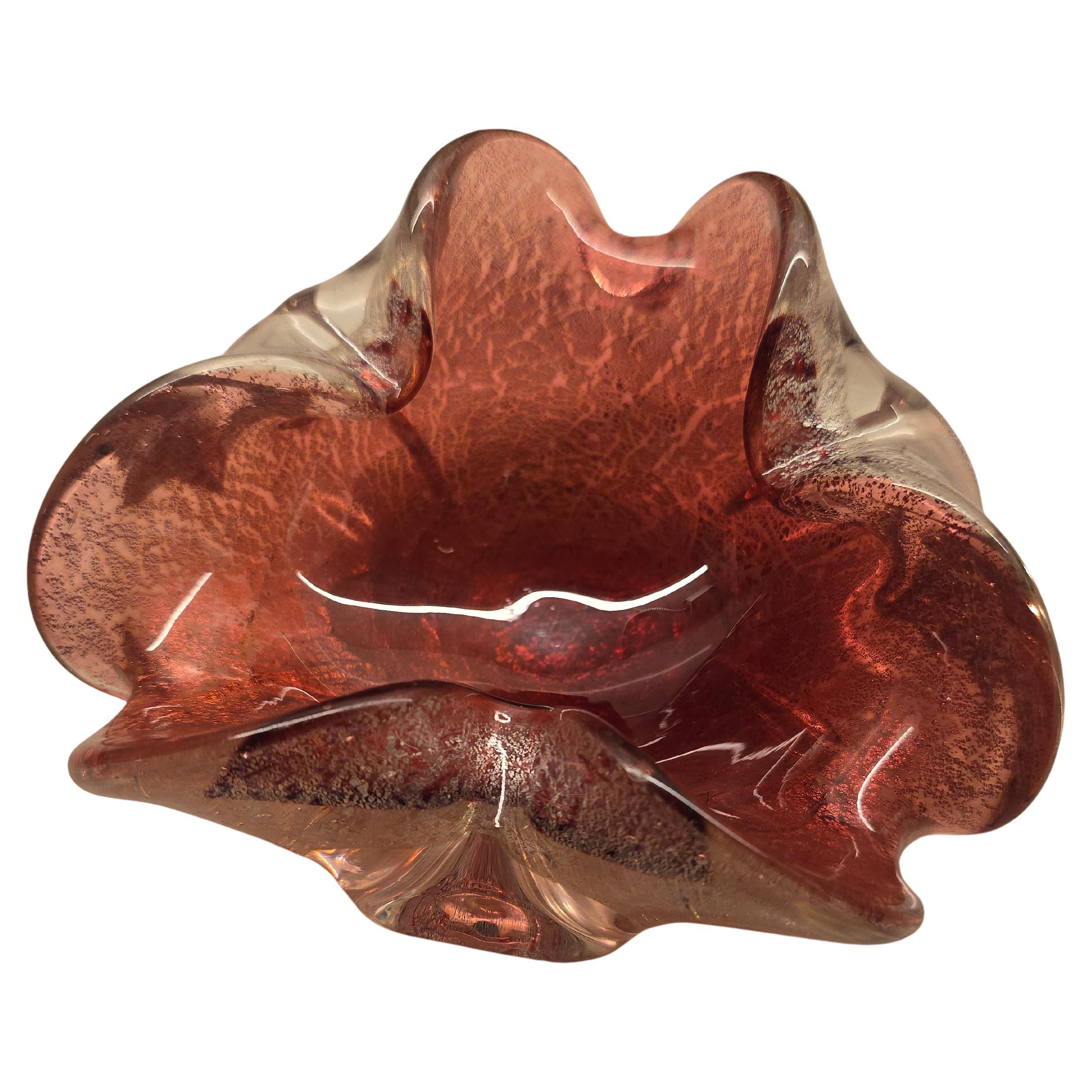 Vetro artistico di Murano rosa e trasparente