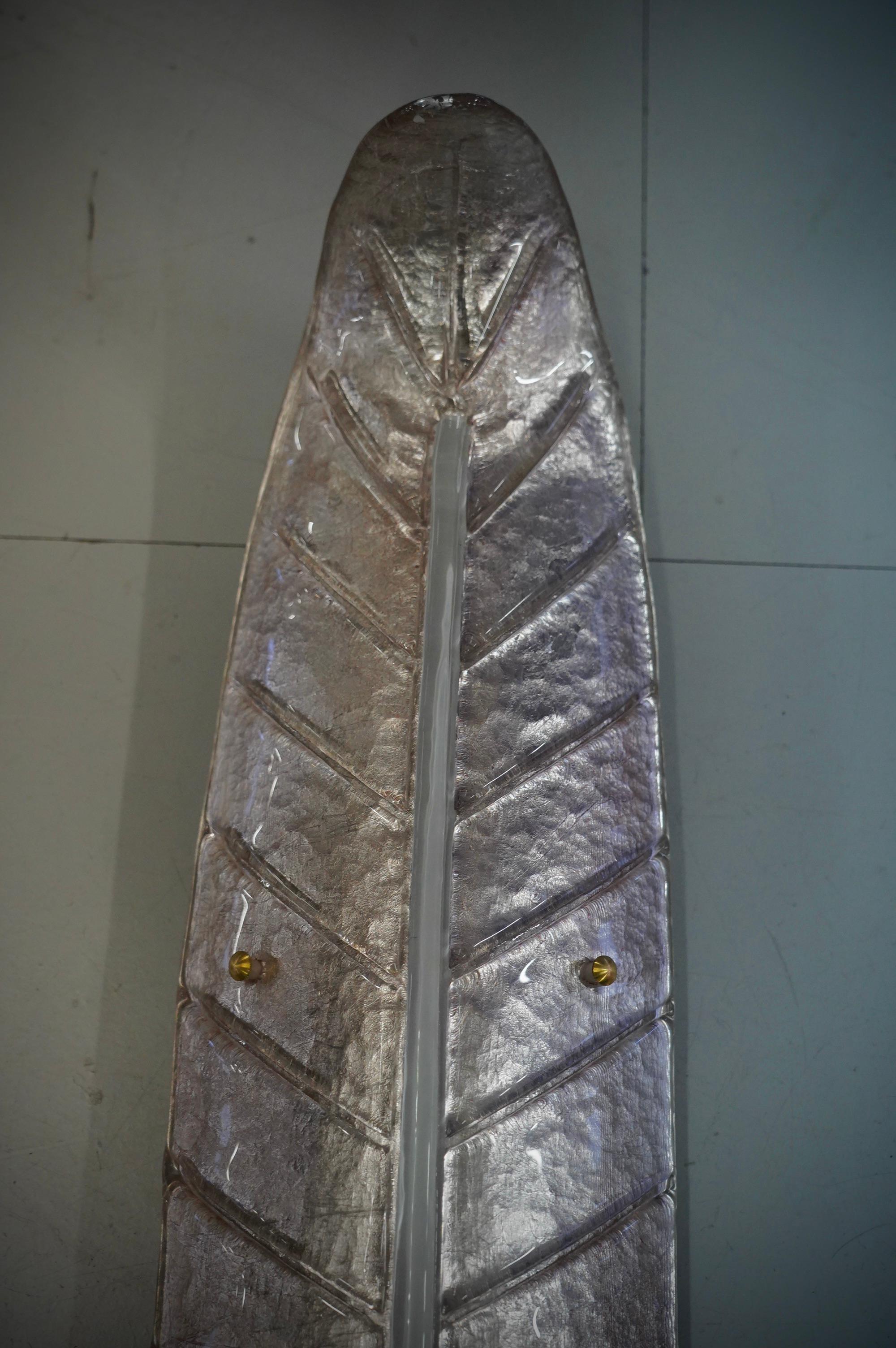 Lámpara de pared y apliques de cristal de Murano rosa y blanco, 1990 Moderno de mediados de siglo en venta