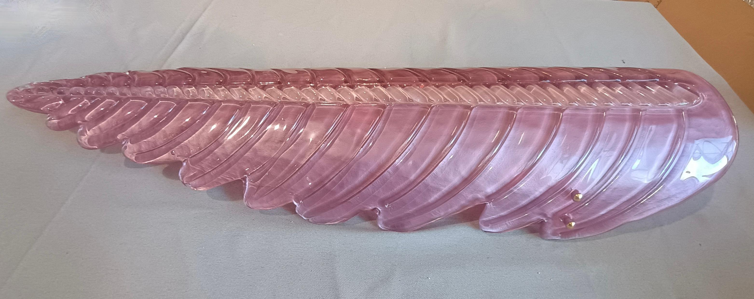 Lámpara de pared y apliques de cristal de Murano rosa y blanco, 2020 en venta 1